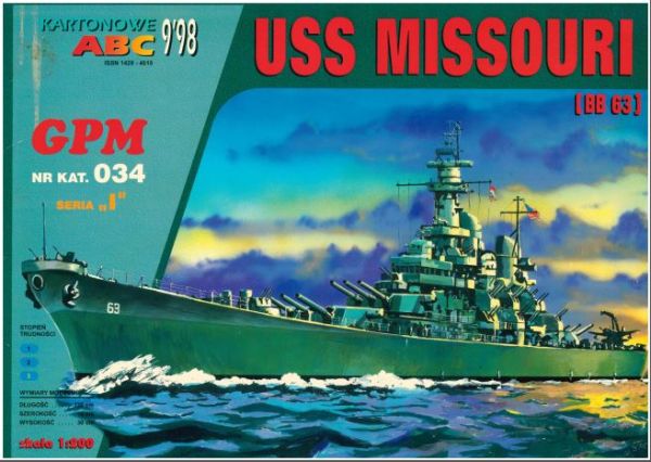 US-Panzerschiff USS Missouri (Bauzustand 1944) 1:200 (2. Ausgabe)