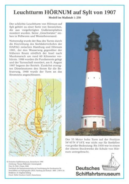 der Leuchtturm Hörnum auf Sylt von 1907  1:250 deutsche Anleitung
