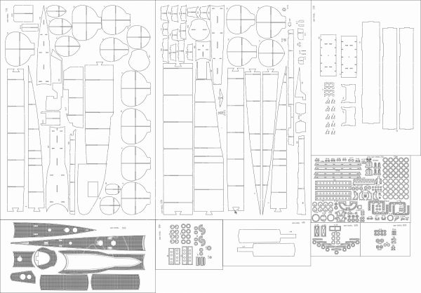 LC-Spanten-/Detailsatz für U-Boot ORP ORZEL (Bauzustand: 1939 oder 1940) 1:100 (GPM Nr. 595)
