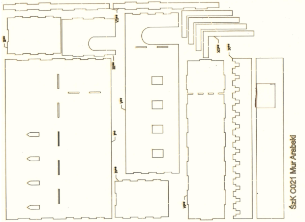 Spantensatz für ein Segment arabisches Mauerwerkes 1:87 (H0) SzK Nr. 21
