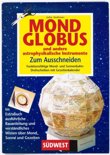 Mond-Globus und andere astrophysikalische Instrumente zum Ausschneiden (funktionsfähige Mond- und Sonnenbahn-Drehscheiben mit Ge
