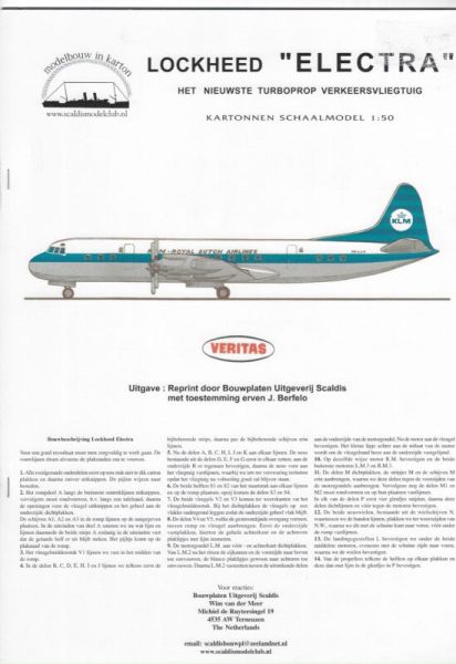 Lockheed L-188 Electra, Turbopropeller Verkehrsflugzeug der KLM, 1:50