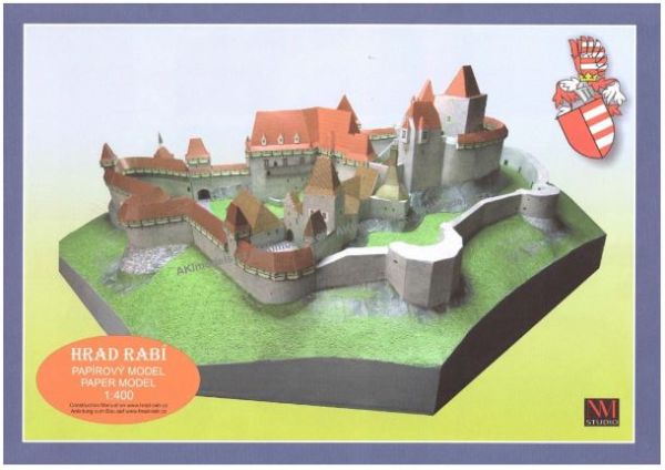 Burg Rabí (deutsch Raby) 1:400 (Grundplatte: 25 x 45 cm)