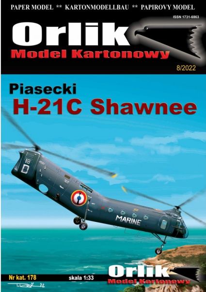 Transporthubschrauber (Workhorse) Piasecki H-21C Shawnee „flying banana“ der French Navy 1:33 extrem²