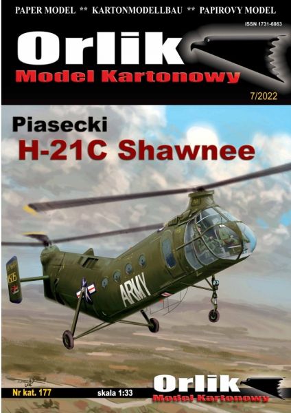 Piasecki H-21C Shawnee „flying banana“ als Transporthubschrauber des 93. Transportgeschwaders der US. Army (1958, Vietnam) 1:33 