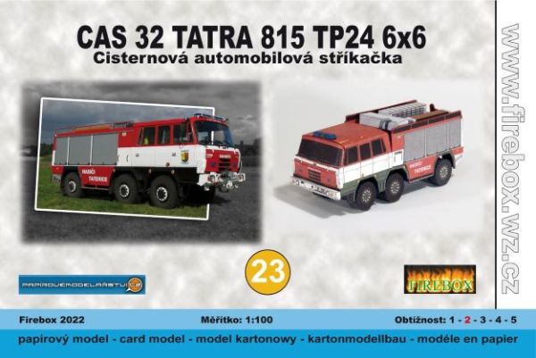 Tschechischer Lösch- und Zisternenwagen Tatra 815 TP24 6x6 CAS 32 1:100