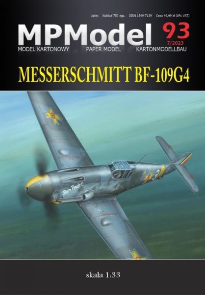 Messerschmitt Bf-109 G-4 "Don Pedro" Rumänischer Luftwaffe (Juni 1943) 1:33 gealterte Farbgebung