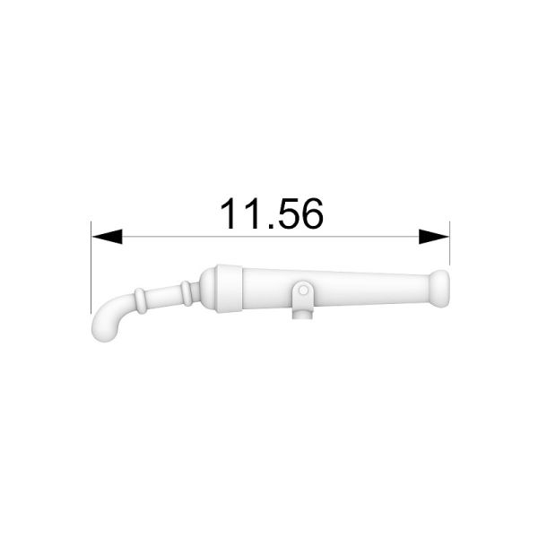 3D-Druck-Kanonenrohrensatz für bewaffneter Sloop Virginia (1776) 1:100 (Seahorse Nr. 4)