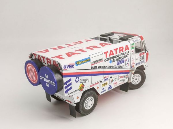Rallye-Lkw TATRA 815 4x4 Paris-Moscow-Beijing 1992 oder Paris -Sirte Le Cap 1992 1:32 extrem