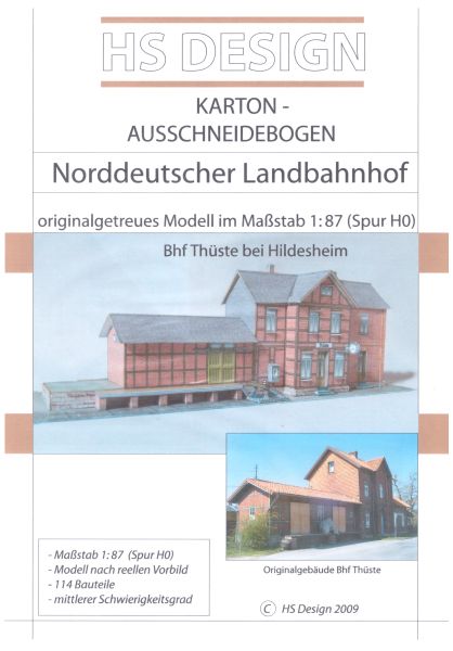 Historischer Norddeutscher Landbahnhof Thüste bei Hildesheim, 1:120