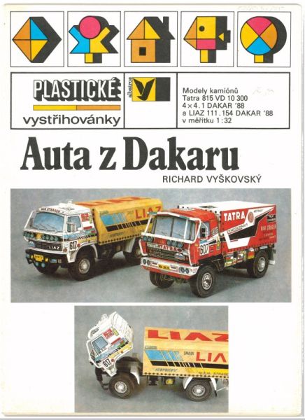2 Renn-Lkw der Paris-Dakar-Rallye 1988 (Tatra 815 VD 10 300 4x4.1 + Liaz 111.154) 1:32; Modellkonstrukteur: Richard Vyskovsky
