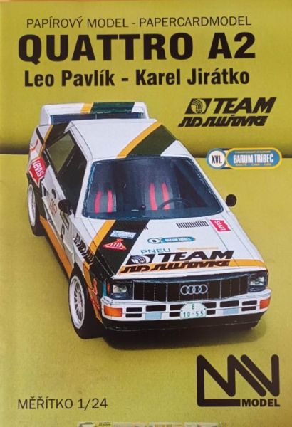 Audi Quattro A2 Team Barum Tribec Rallye (XVI. Rallye CSRS 1986) 1:24 präzise