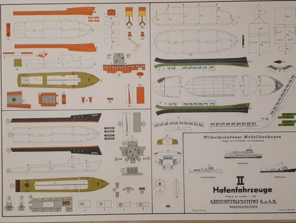 Hafenfahrzeuge Ⅱ, Hafenfähre, Feuerlöschboot und Zollkreuzer, 1:250