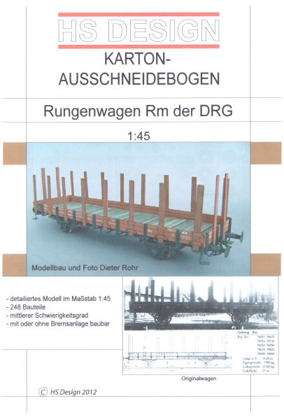 Rungenwagen der deutschen Reichsbahn-Gesellschaft, Bauart Rm, 1:45