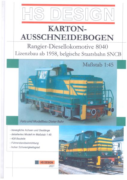 Belgische Diesellokomotive V60 der Série 80 der NMBS/SNCB, 1:45