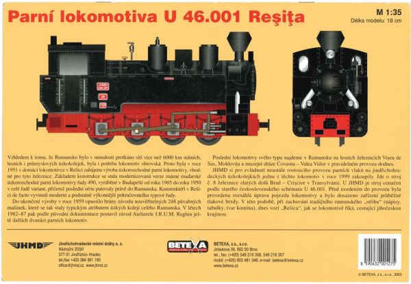 rumänischer Nachbau der Dampflok MAVAG-Typ 70 Resita (1958) 1:35 ANGEBOT