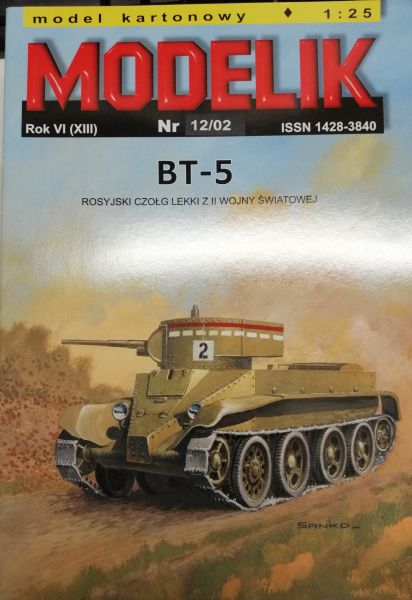 sowjet. Ketten-/Rad-Leichtpanzer BT-5 (4 optionale Versionen) 1:25 Offsetdruck