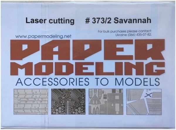 Spantensatz für US-amerikanisches Segelschiff mit Raddampfausrüstung Savannah (1819) 1:200 Paper Modeling Nr. 373