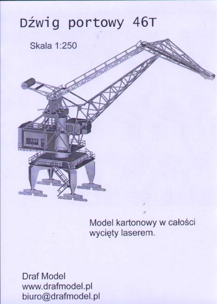 46-Tonnen Hafenkran 1:250 Ganz-Lasercut-Modellbausatz