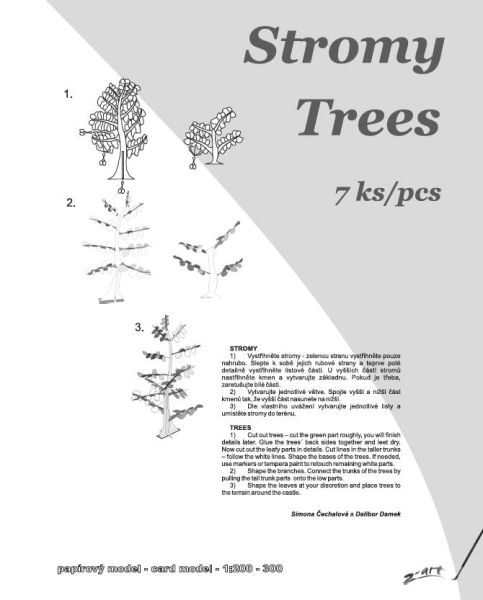 7 Bäume (tschechisch Stromy, englisch Trees) 1:200 bis 1:300