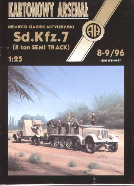 8-tonen Halbketten-Artillerieschlepper Sd.Kfz.7 1:25 übersetzt