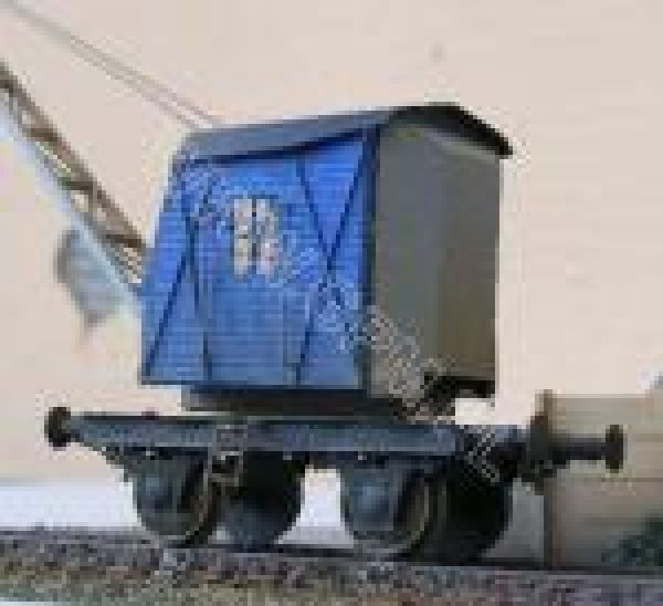 Bahn-Baustellenkran "ostrowiecki" 1:87 Ganz-Lasercut-Modell