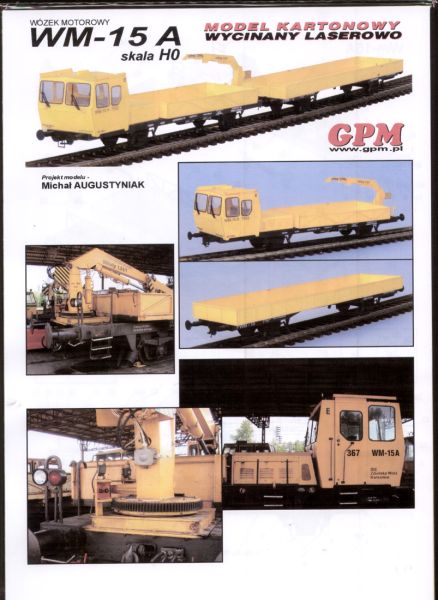Bahntriebwagen WM-15A +Anhänger 1:87 (Ganz-Lasercutmodell)
