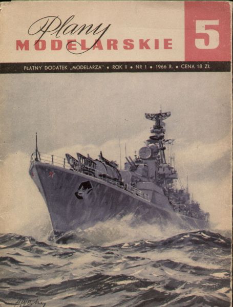 Baulpläne: sowjetischer Raketenzerstörer der Kotlin-Klasse 1:100 + Segelschiff Kaczka 1:1