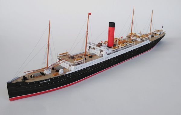 die Retterin der Titanic - das britische Passagierschiff RMS Carpathia (1903 bis 1913) inkl. LC-Spantensatz 1:400