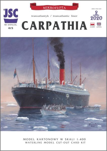 die Retterin der Titanic - das britische Passagierschiff RMS Carpathia (1903 bis 1913) inkl. LC-Spantensatz 1:400