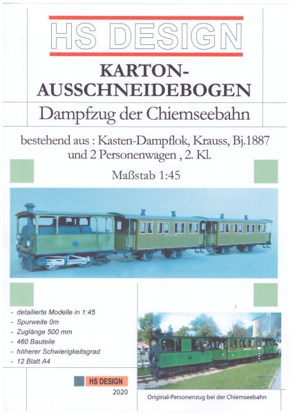 Dampfzug der Chiemseebahn, Krauss, Bj. 1887, 1:45