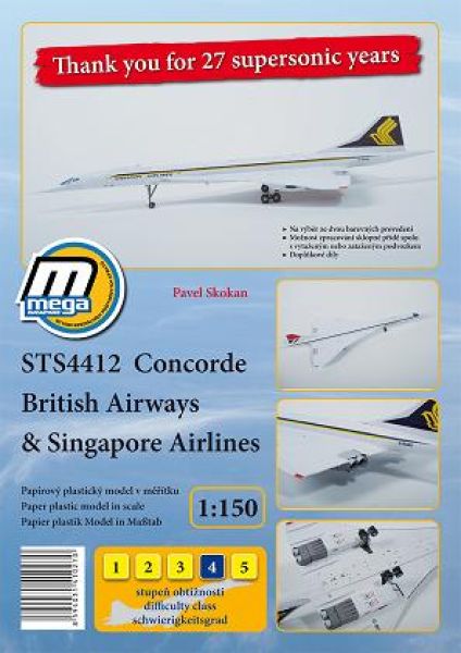 Concorde British Airways oder Singapore Airlines 1:150