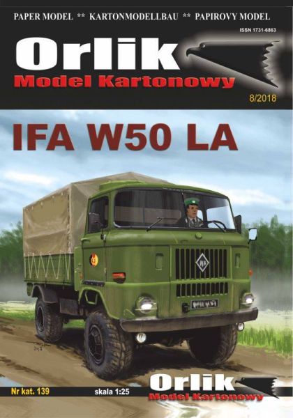 DDR-Lastkraftwagen IFA W50 LA (optional Kennzeichnung der NVA) 1:25 extrem², übersetzt