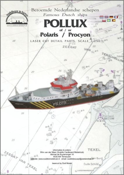 LC-Detail-/Relingsatz für niederländisches Lotsenboot Pollux/Polaris/Procyon 1:250 (Scaldis)