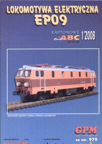 E-Lokomotive EP 09 in 2 optionalen Bemalungsmustern 1:87