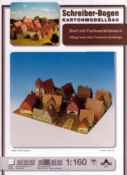 Dorf mit Fachwerkhäusern 1:160 (N) deutsche Anleitung