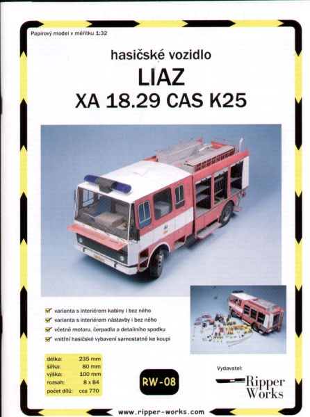 Feuerwehrwagen LIAZ XA 18.29 CAS K25 1:32