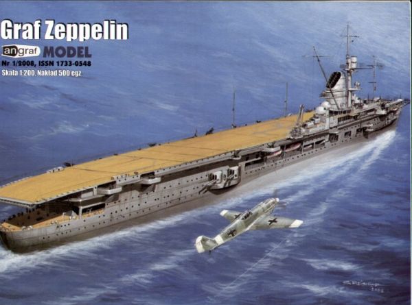 Flugzeugträger Graf Zeppelin 1:200 übersetzt! 131cm-Länge!
