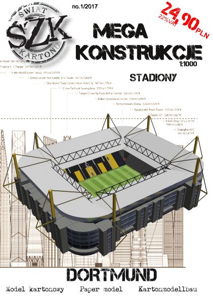Fußballstadion der Borussia Dortmund „Signal Iduna Park„ 1:1000