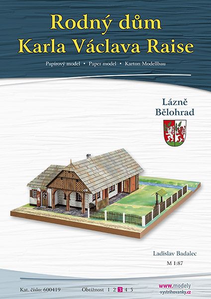 Geburtshaus von Karel Václav Rais in Lázn? B?lohrad / Bad Belohrad (1859) 1:87(H0)