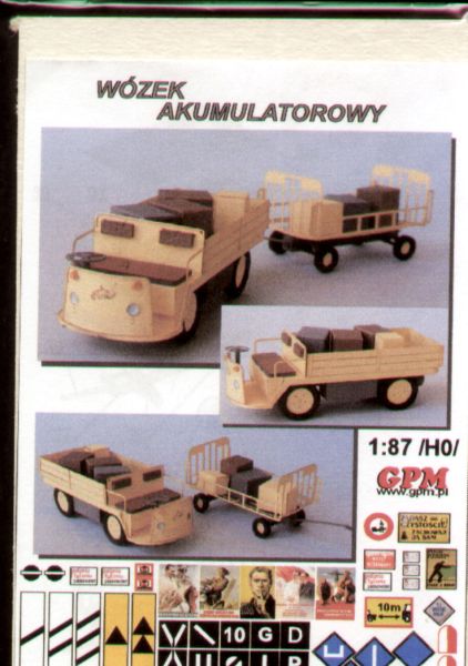 Gepäckwagen mit Anhänger 1:87 (H0) Ganz-Lasercut-Modell