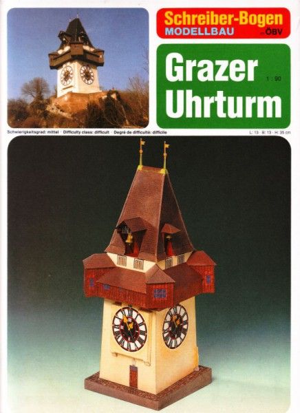 Grazer Uhrturm 1:90 deutsche Anleitung