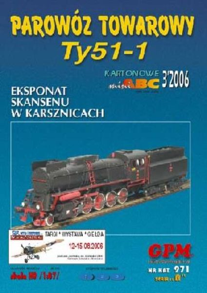 Güterzug-Dampflokomotive Ty51-1 1:87