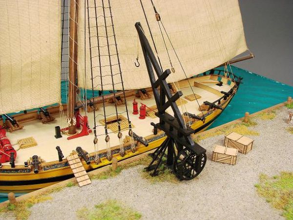 Hafen-Kai-Diorama Dover 1777 1:72 (z.B. für HMS Alert)