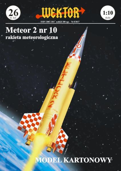 Höhenforschungsrakete Meteor 2 (Nr. 10) 1:10 einfach