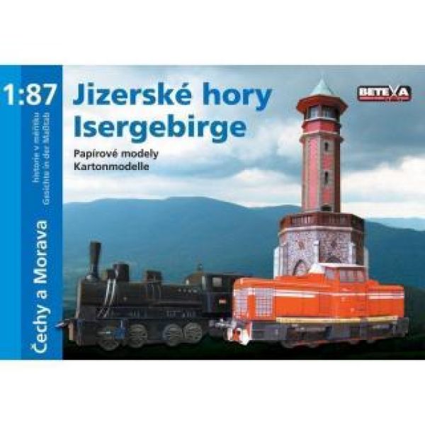 Isergebirge (Aussischtsturm, 2 Lokomotiven, 2 Wagen) 1:87 übersetzt