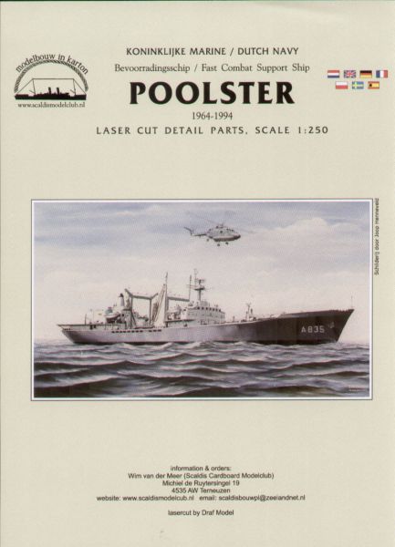 Lasercut-Detailsatz für Hr.Ms. Poolster 1:250 (Scaldis)