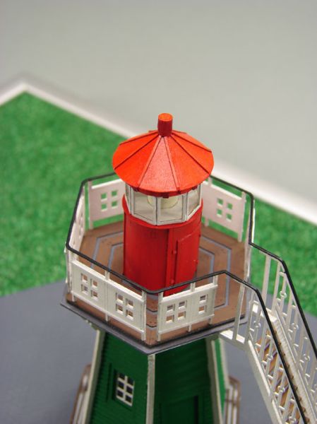 Leuchtturm Bunthäuser Spitze (Hamburg, 1913) 1:87 Kartonmodell, übersetzt