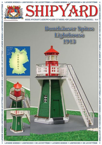 Leuchtturm Bunthäuser Spitze (Hamburg, 1913) 1:87 LC-Modell, übersetzt