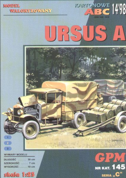 Lkw Ursus A mit Kraftstoff- und Ölfaßanhänger (1939) 1:25